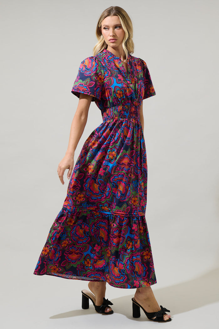 Raveena Midnight Belraj Poplin Maxi Dress