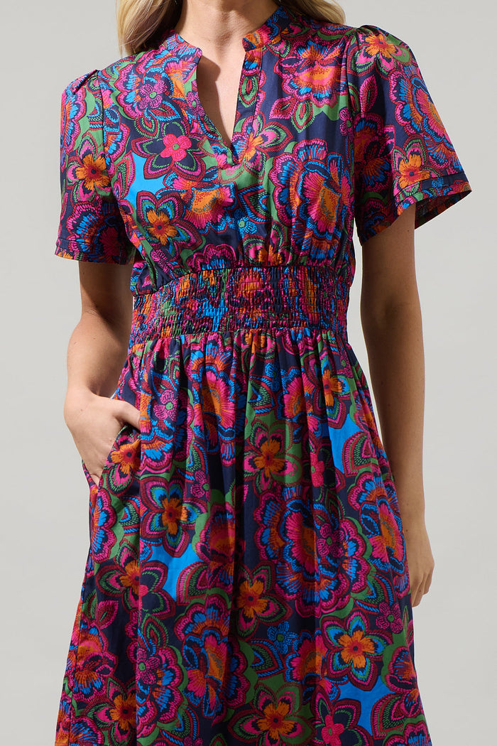 Raveena Midnight Belraj Poplin Maxi Dress
