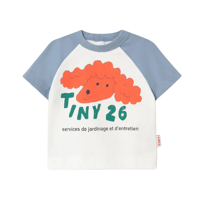 TINYCOTTONS Red Dog Graphic Baby Tee Off White available at smol