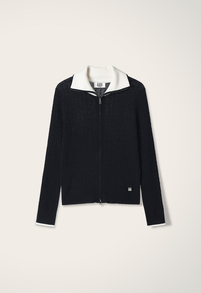 Garen Zip Collar Cardigan