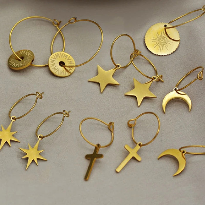 RETRO GOLD PLATED EARRINGS by CRUX