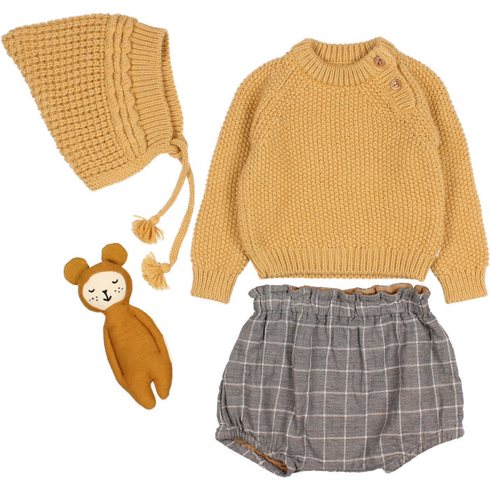Buho Rice Knit Baby Jumper Amber