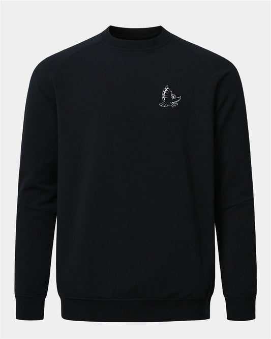 Rice Meridian Black Crewneck