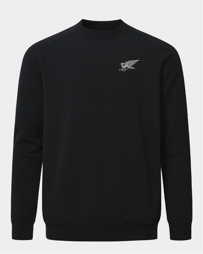 Rice Meridian Black Crewneck
