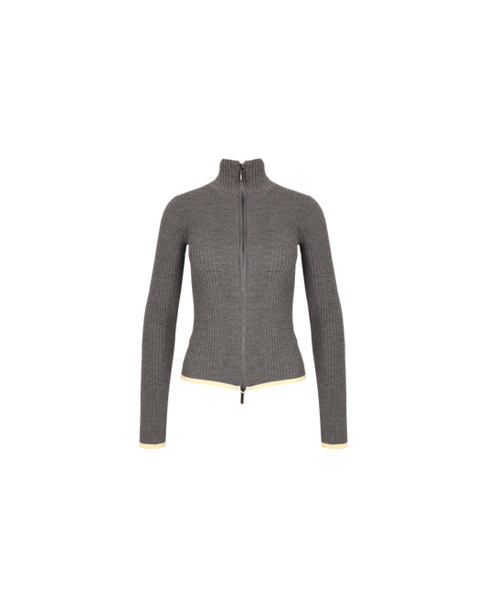 ROCKIE CARDIGAN CHARCOAL BUTTER