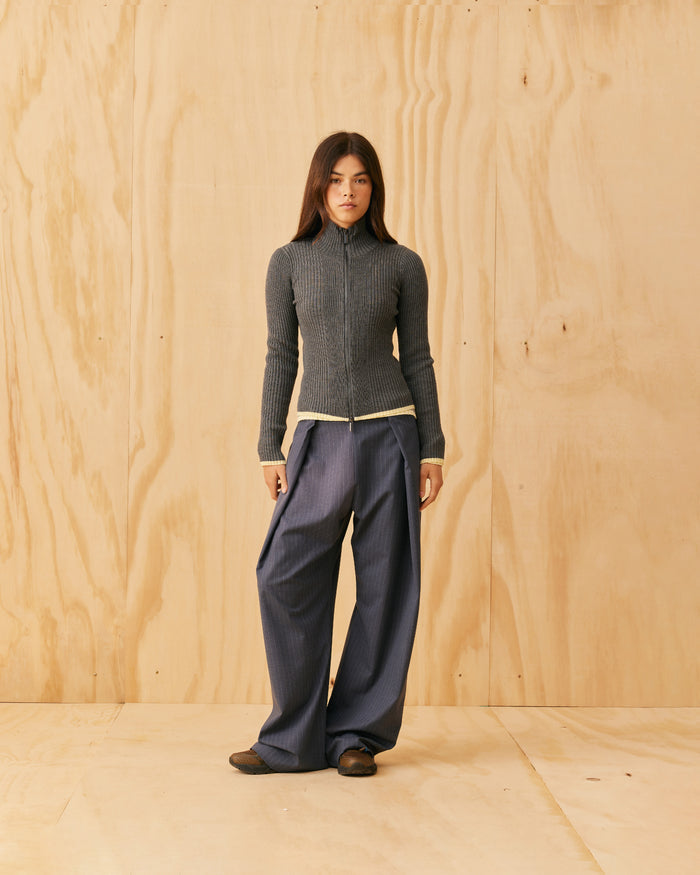 ROCKIE CARDIGAN CHARCOAL BUTTER