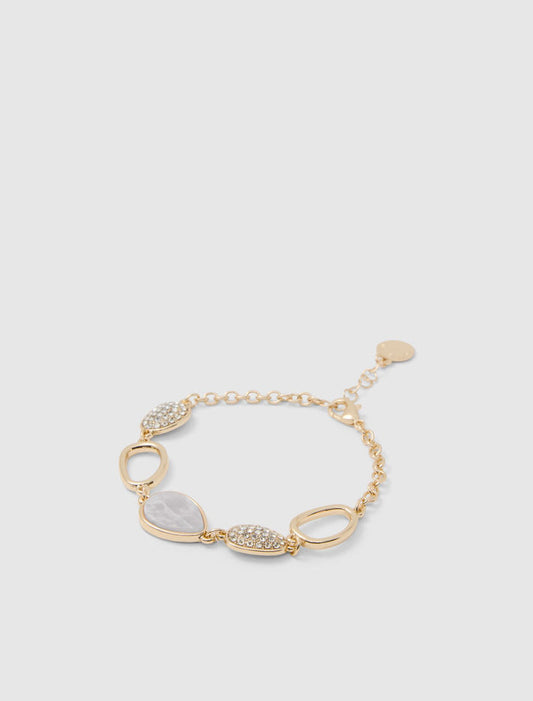 Rosemary Stone Bracelet 0 Ivory Gold Forever New