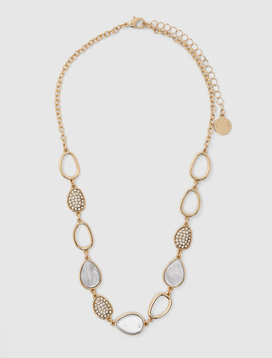 Rosemary Stone Necklace 0 Ivory Gold Forever New