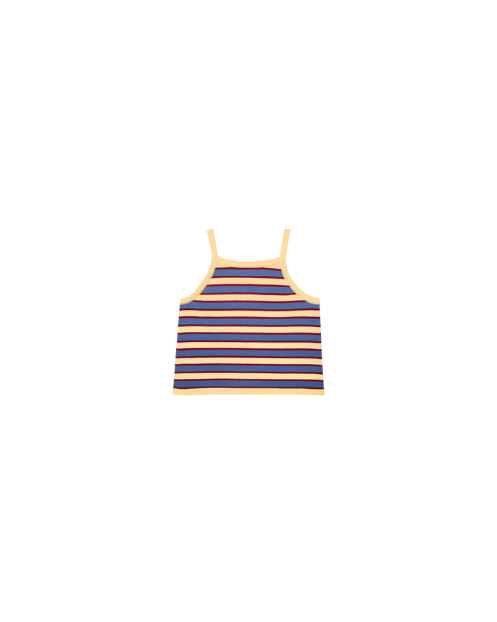 RUBÉBÉ MARLA TANK BUTTER MERLOT STRIPE