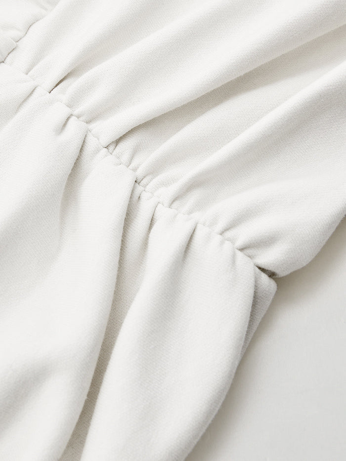 Ruched Waist Cropped Short Sleeve Top