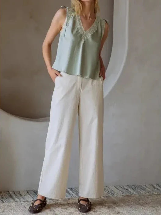 Satin Cami with Lace