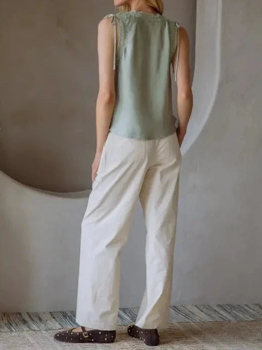 Satin Cami with Lace