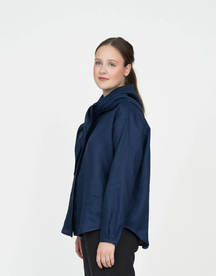 Scarf Collar Shirt Sewing Pattern, The Assembly Line