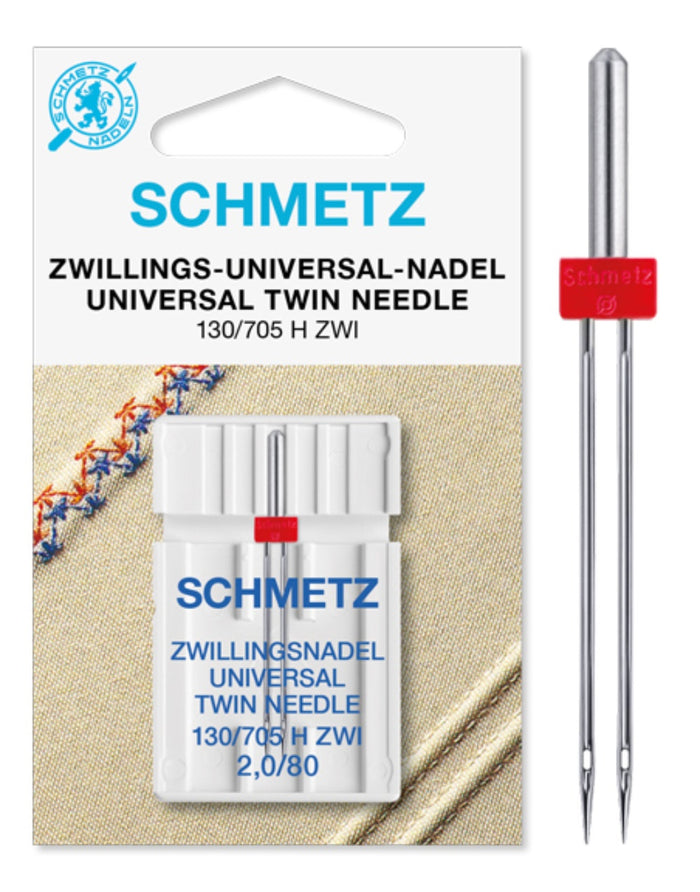 Schmetz Sewing Machine Needle - Universal Twin - 80/12 - 2.5mm