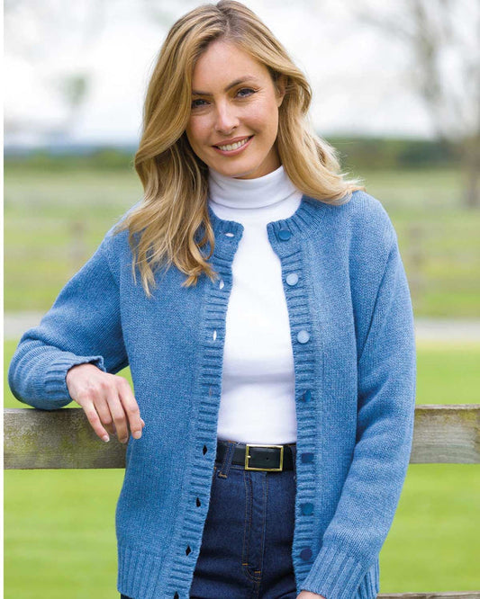 Shetland Cardigans - Cornflower - The Classic Boutique