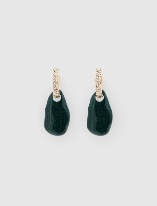 Signature Prudence Earrings 0 Green Gold Forever New