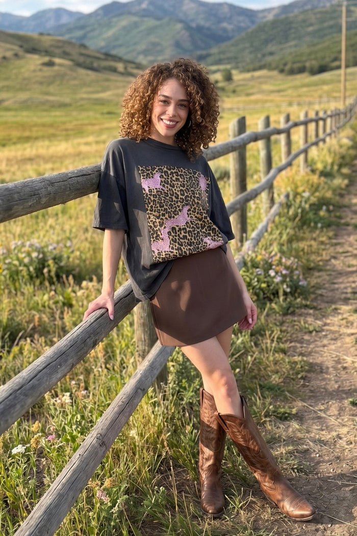 western mini skirt for country concert outfits, edgy cowgirl fashion, western festival looks and boho country style from Sand + Charcoal Boutique