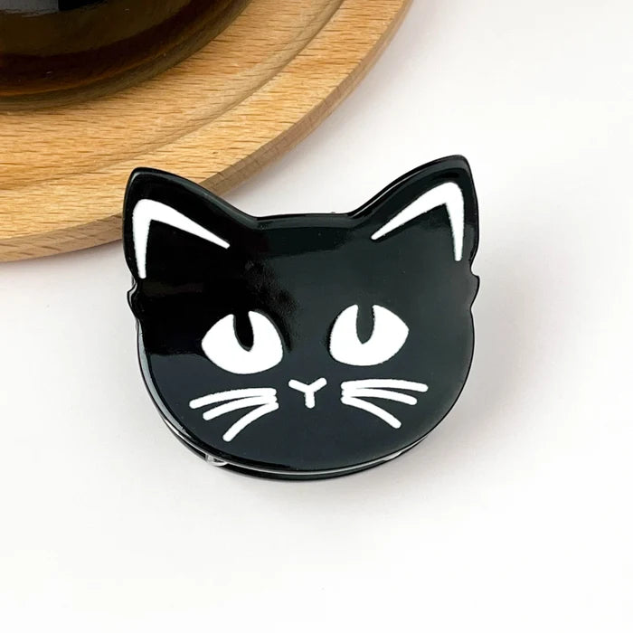Small Black Cat Claw Clip