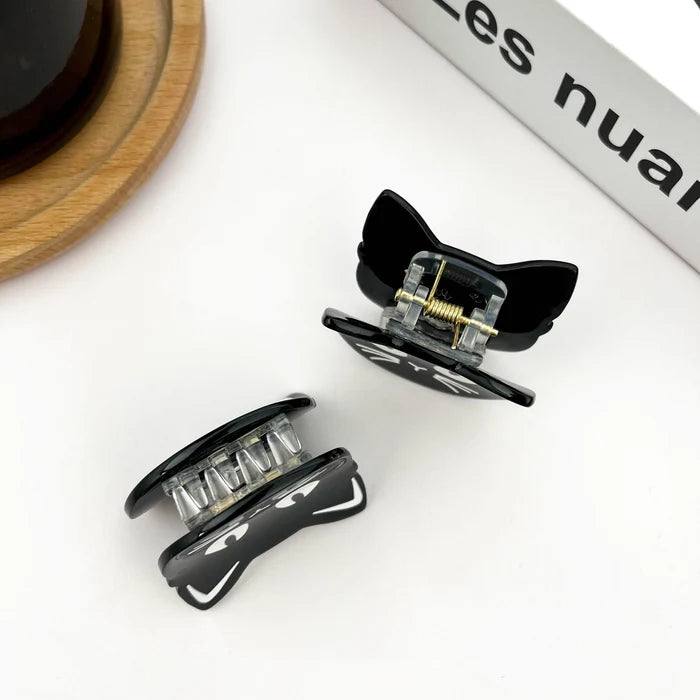 Small Black Cat Claw Clip