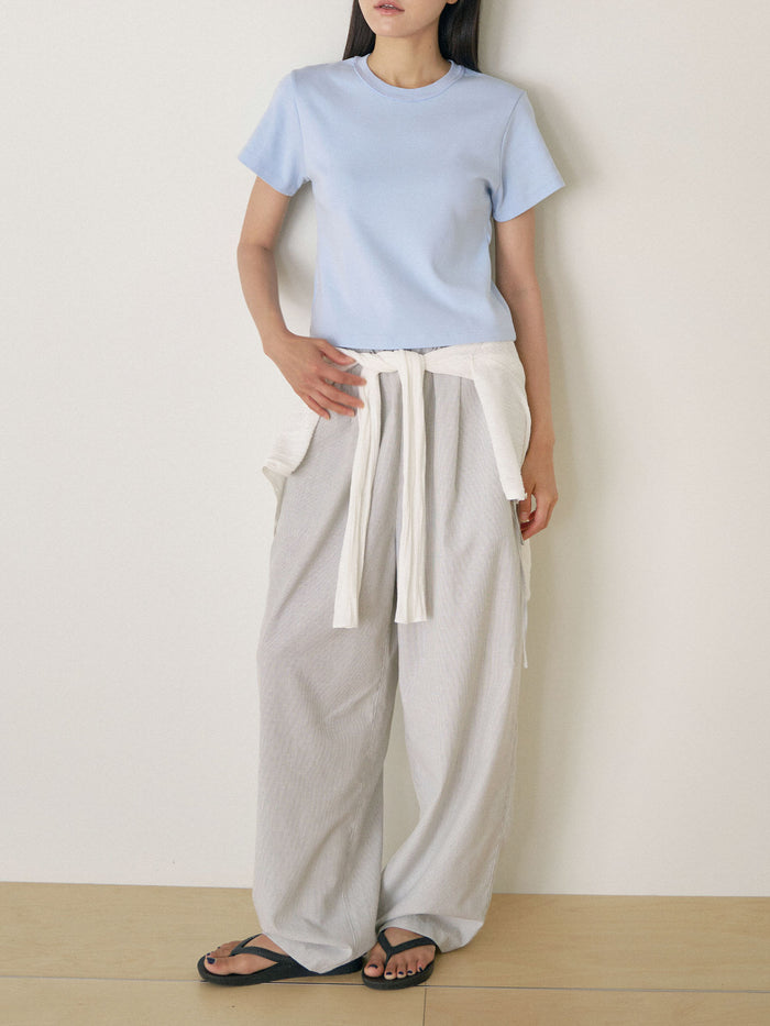 Soft Rib Short Sleeve - Blue