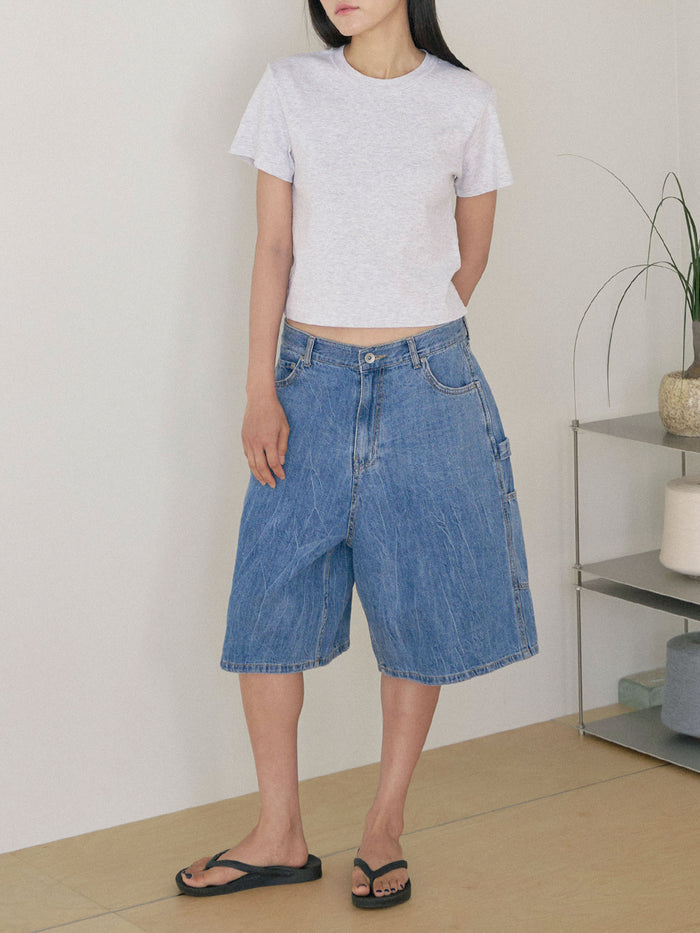 Soft Rib Short Sleeve - Light Gray