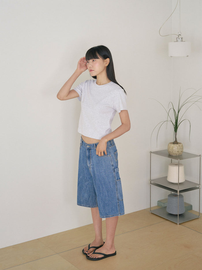 Soft Rib Short Sleeve - Light Gray