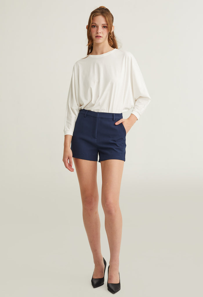 Solid Colour Tailored Shorts