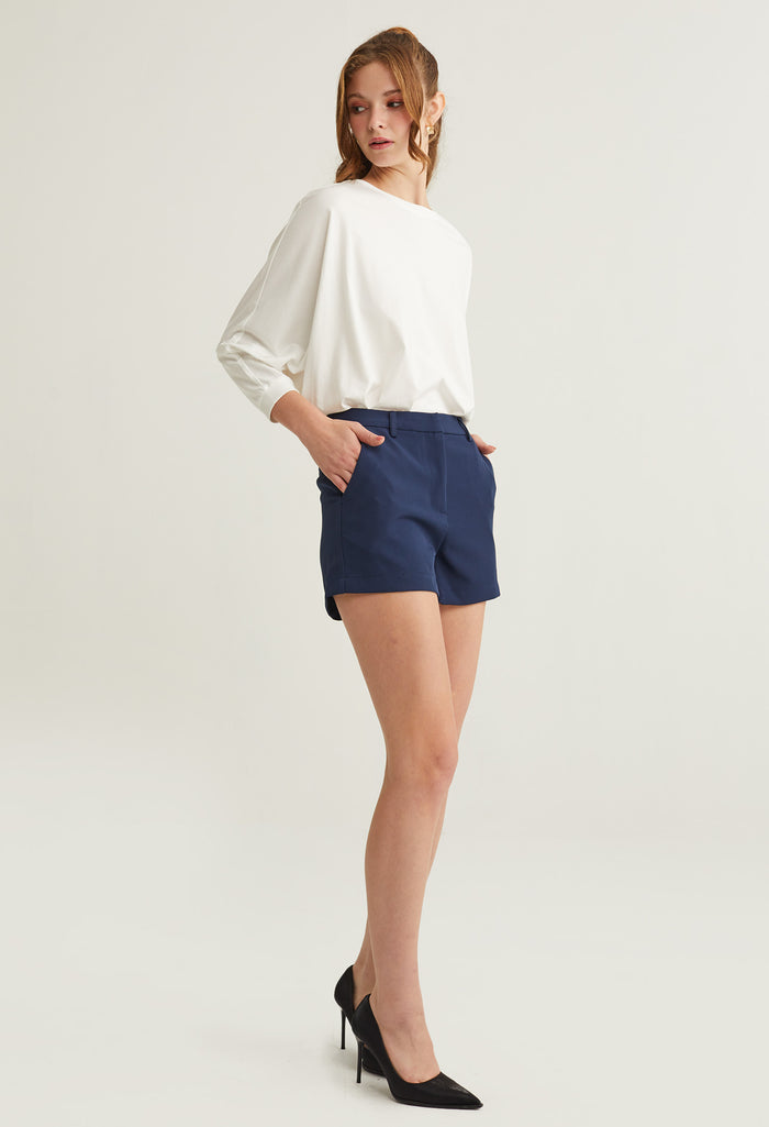 Solid Colour Tailored Shorts