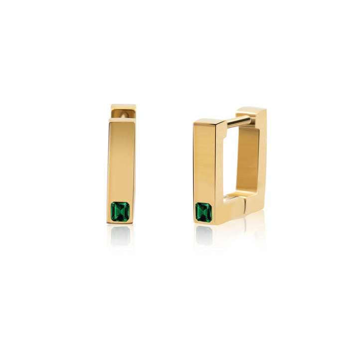 SQUARE GEM EARRING by CRUX