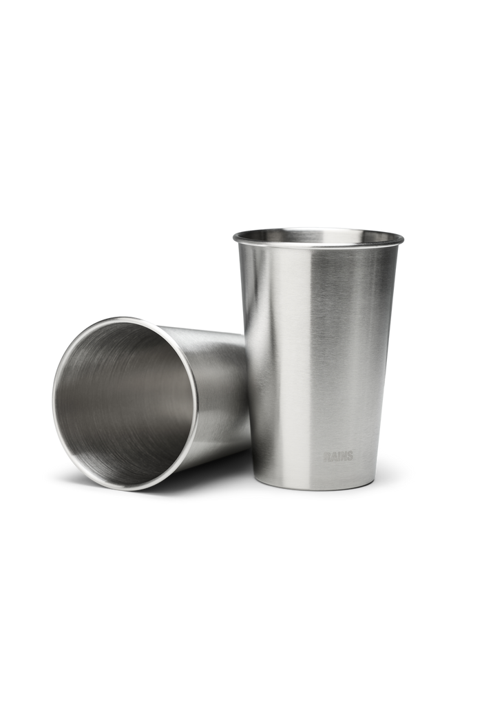 RAINS Stainless Steel 2-Pack Cups 500ml Steel Coffee Mugs