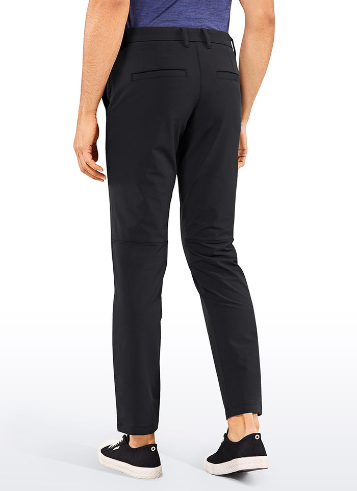 CRZ YOGA Men's Golf Slim Fit Stretch Slim-Fit Pants with Pockets 33'' Black