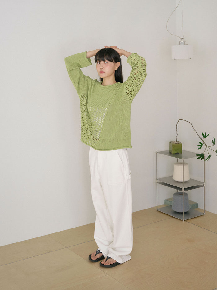 Summer Block Pullover - Green
