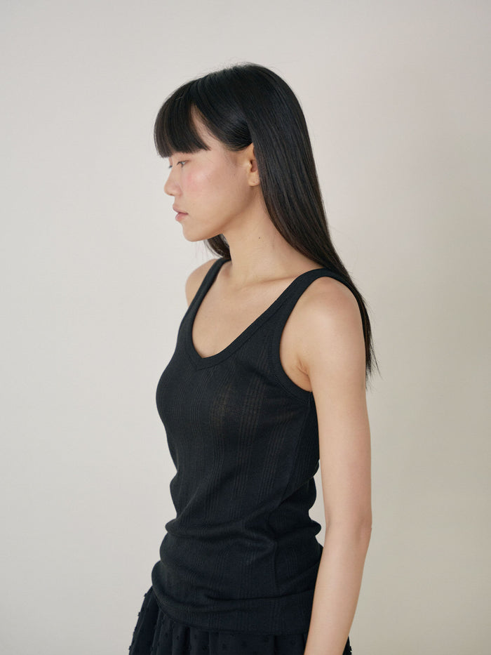 Summer V-neck Sleeveless - Black