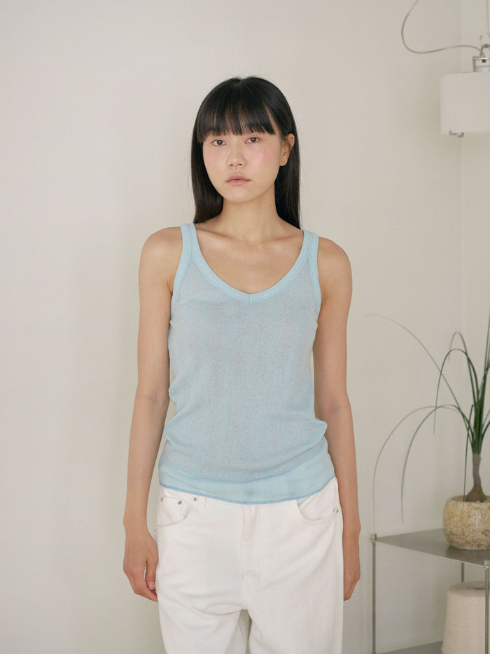 Summer V-neck Sleeveless - Blue