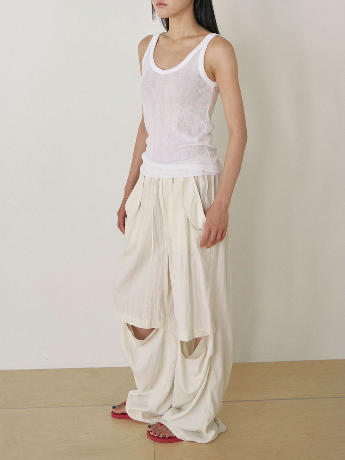 Summer V-neck Sleeveless - Ivory