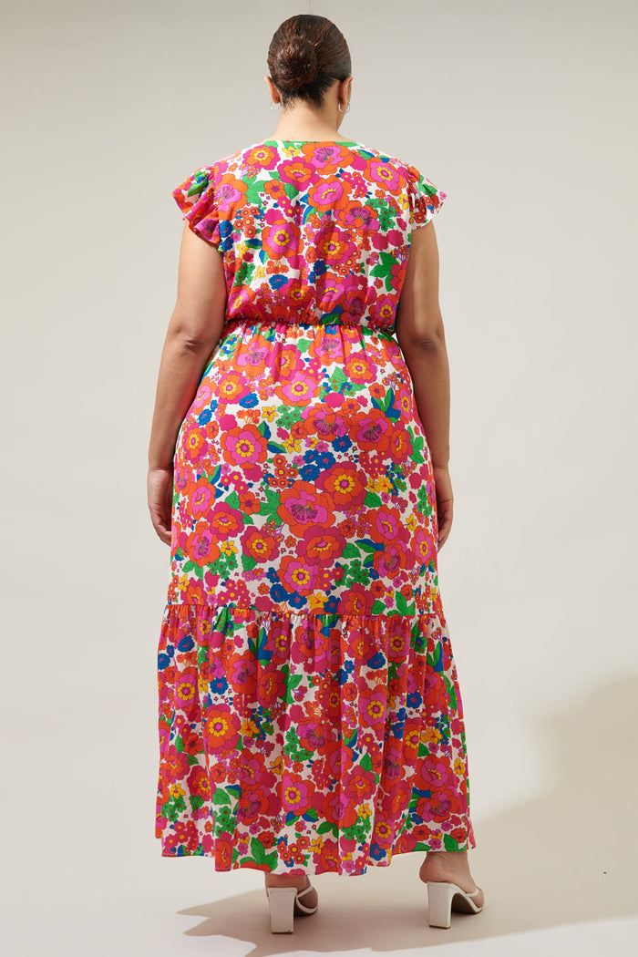 Summersalt Tropical Evianna Button Down Maxi Dress Curve