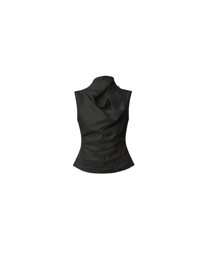 SUNFLOWER TOP BLACK