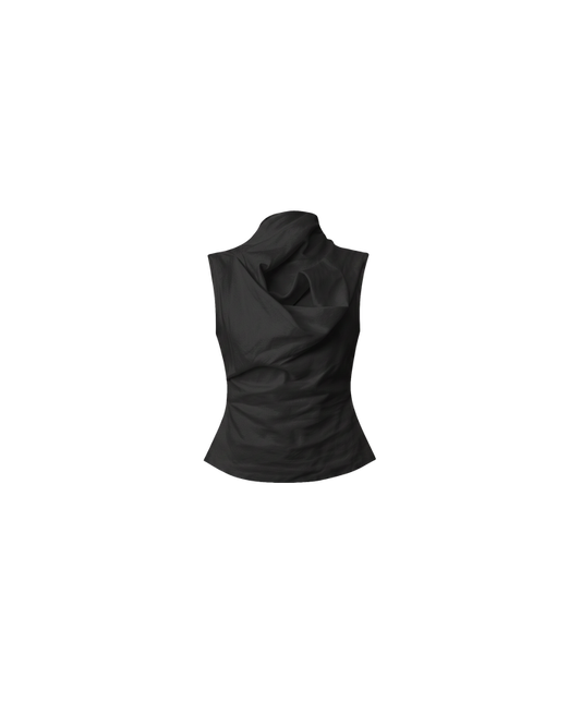 SUNFLOWER TOP BLACK