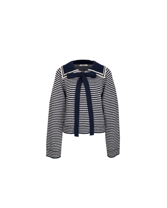 SWANN SWEATER NAVY GREY STRIPE