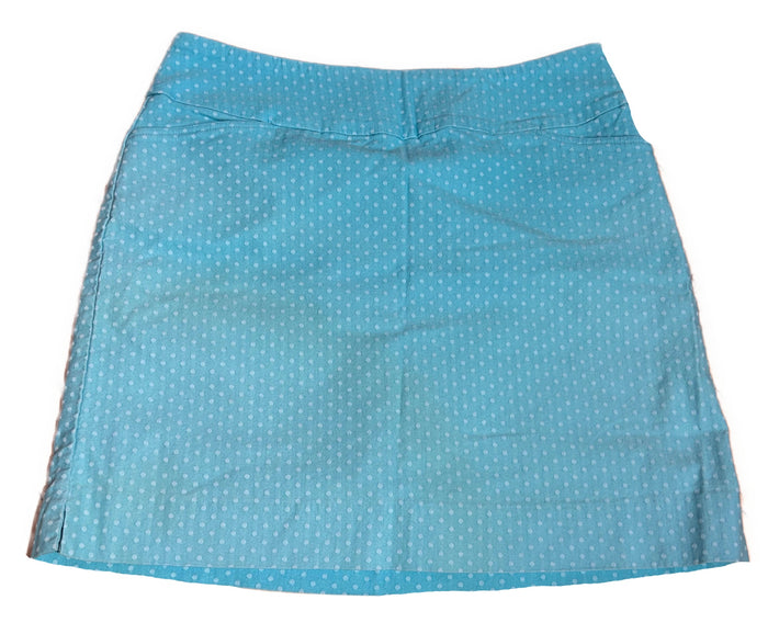 Swing Control Aqua Polka Dot Skort Size 14