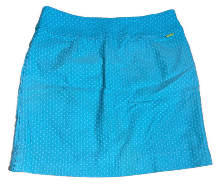 Swing Control Aqua Polka Dot Skort Size 14