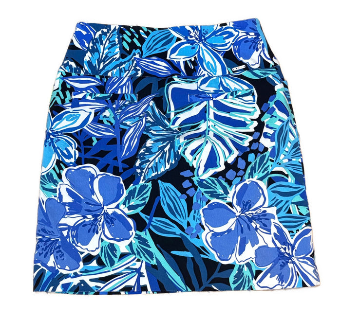 Swing Control Women's Black & Blue Floral Golf Skort Size 0