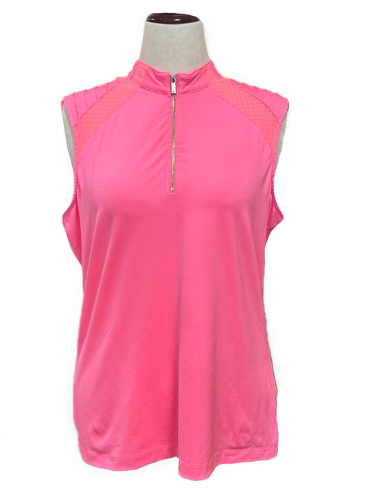 Tail Activewear Bright Pink Sleeveless Golf Top Size XL MSP$90