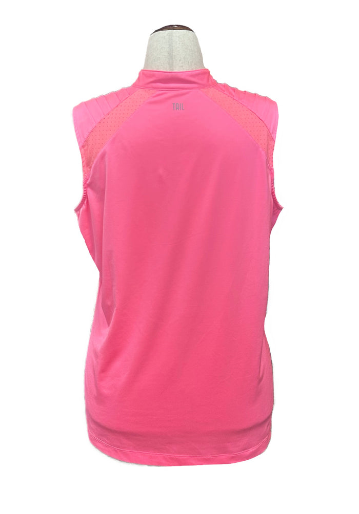 Tail Activewear Bright Pink Sleeveless Golf Top Size XL MSP$90