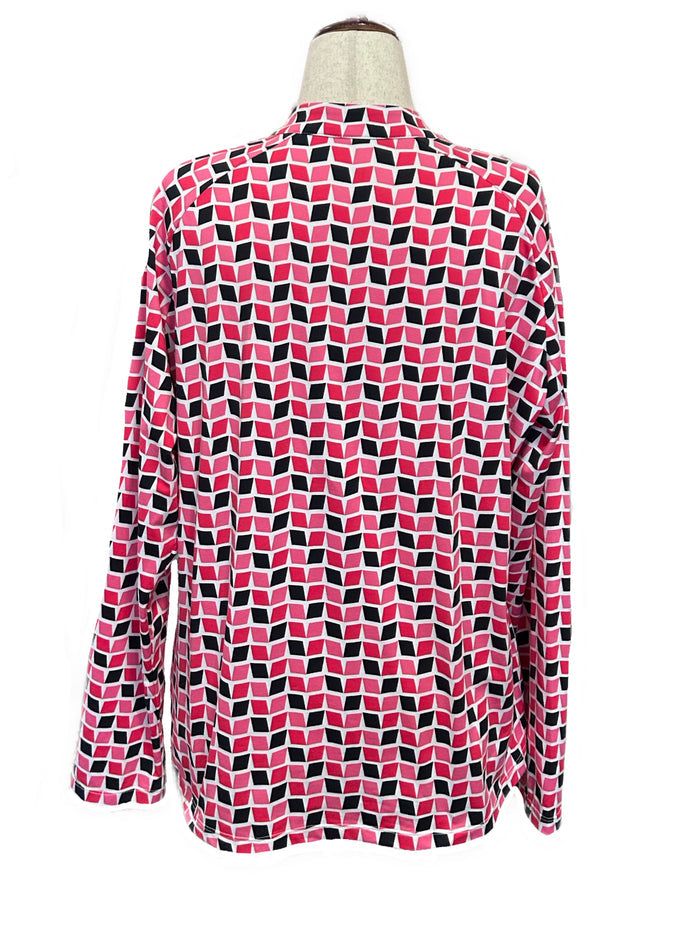 Tail White Label Pink & Black Long Sleeve Golf Tip Size XXL