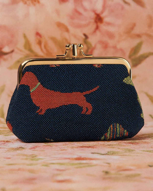 Tapestry Pocket Kiss Lock Coin Purse - Dachshund - The Classic Boutique