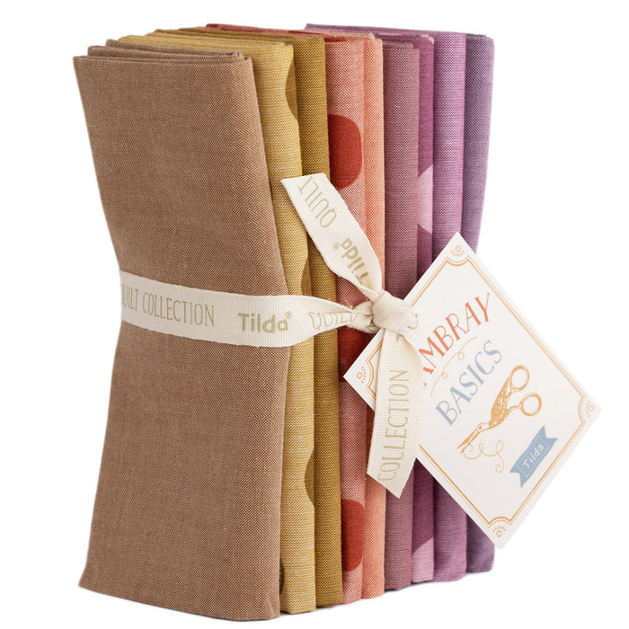 Tilda Chambray AUTUMN Fat Quarter Bundle  – Premium Quilting Cotton Fabric by Tilda