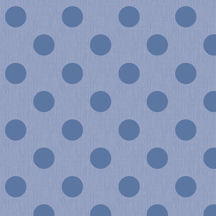 Tilda Chambray Quilting Cotton Fabric with Polka Dots - Sold by the Metre