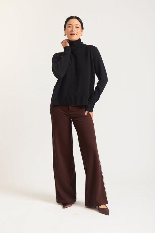Toastie Merino Cashmere Polo In Black