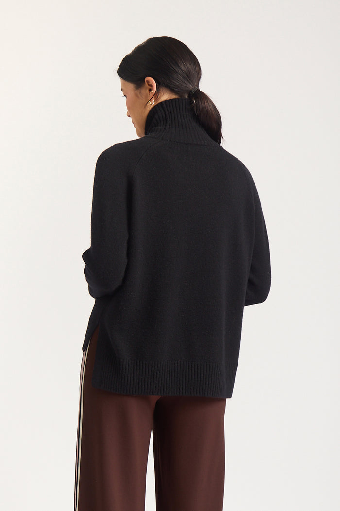 Toastie Merino Cashmere Polo In Black